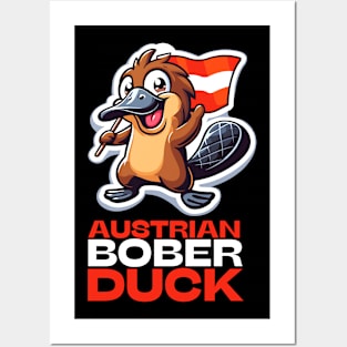 Austrian Bober Duck | Funny Platypus Humor | Bóbr | Polish Beaver | Meme from Poland | Slav | Slavic Posters and Art